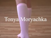 Super flexible Tonya making gymnasts positions before the camera. 1/16