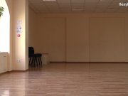 Super flexible Tonya making gymnasts positions before the camera. 5/16