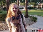 Nubile Luna unknowingly casting for first interracial facial 2/16