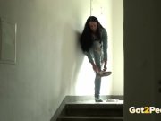 Nearly Caught Pissing In A Stairwell 15/16