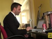 Busty fetish slut throats 1/16