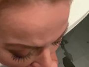 Cherry Kiss giving deepthroat blowjob in bathtub 6/16