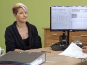 LOAN4K. Agent calls client for a date but she fucks him in office 2/16