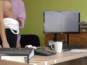 LOAN4K. Blonde-haired miss has sex for cash with handsome loan agent 7/16