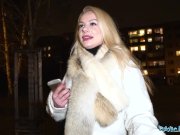 Public Agent Sexy blondes tight shaven pussy filled with cum 1/16