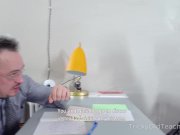 Babe rewards old teacher with a crazy fuck action 3/16