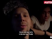 LETSDOEIT - Horny Amateur Brunette Picked Up For Sex In The Sex Bus 5/16