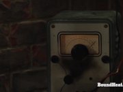 The Education of Erica: Leather Uniform And Golden Strapon For Two Slaves 13/16