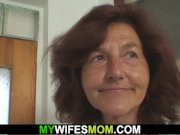 Her very old mommy sucks and rides son-in-law dick 4/16