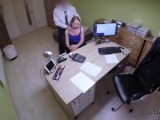 LOAN4K. Lustful manager bangs sexy teen client right on his table 5/16