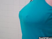 Watching A Big Breasted GF Showering 1/16