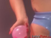 Masked lesbian bound and toyed with by mistresses 15/16