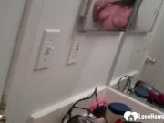 MILF with big tits naked in her bathroom