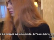 Debt4k. Sexy redhead Rose Wild pays for new TV with her wet holes 1/16