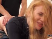 Debt4k. Sexy redhead Rose Wild pays for new TV with her wet holes 5/16
