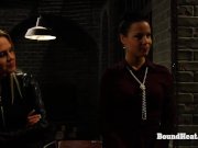 Betrayed Cargo: Barely Legal Lesbian Slaves In Action Under Mistress's Eye 9/16