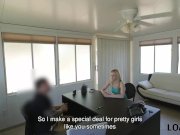 LOAN4K. Allie tells she is a stripper so why loan agent gets horny 2/16