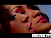 Charlie has some slippery and wet fun with sexy brunette Capri 3/16