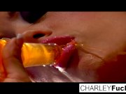 Charlie has some slippery and wet fun with sexy brunette Capri 7/16