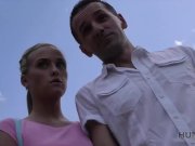 HUNT4K. Cuckold doesnt stop his girlfriend having sex with stranger 1/16