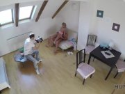 HUNT4K. Cuckold doesnt stop his girlfriend having sex with stranger 13/16