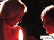 Samantha Saint and Victoria White Play With Candle Wax 8/16