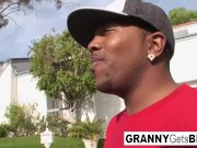 Busty blonde Nina Hartley gets fucked by a thick black cock 2/16