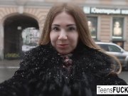 Cute teen takes the cock until she's rewarded with cum 2/16