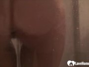 Beauty notices the camera and pleasures herself 9/16