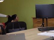LOAN4K. Agent gives credit to brunette hottie for sex in office 4/16