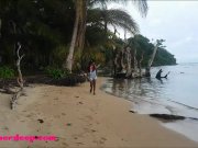 HD Thai teen Beach day outdoor giving deep throat throatpie 2/16