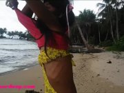 HD Thai teen Beach day outdoor giving deep throat throatpie 4/16