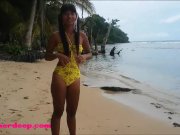 HD Thai teen Beach day outdoor giving deep throat throatpie 6/16