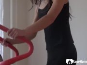 Hot teen strips her clothes and masturbates 1/16