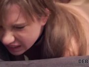 Debt4k. Collector offers cute red-haired lassie sexual relationship 16/16