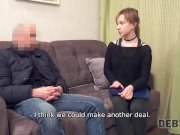 Debt4k. Collector offers cute red-haired lassie sexual relationship 3/16