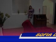 Busty Brunette Orgasms Hard 4/16