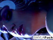 Busty Nikka obeys Shyla Stylez's commands in this erotic girl on girl sex 3/16