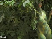 Invisible nakedness in the city. Body Art with public nude by Jeny Smith 10/16