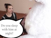 Crazy emo goth girl with tattoo and piercings having sex with rabbit 8/16