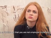 Debt4k. Sweetie with sexy red hair agrees to pay for big TV with her holes 2/16