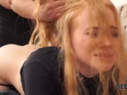 Debt4k. Sweetie with sexy red hair agrees to pay for big TV with her holes 8/16