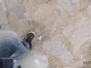 HUNT4K. Couple needs cash so why brunette gets dirty in the park 15/16