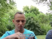 HUNT4K. Couple needs cash so why brunette gets dirty in the park 4/16