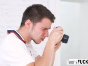 Super cute Jenny keeps on her high-tops for fucking 2/16