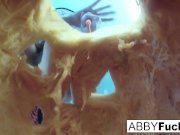 Abigail carves a pumpkin then plays with herself 16/16