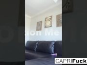 Capri oils up her perfect tits and ass 1/16