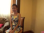 Horny amateur Asian babe takes giant creampie 1/16