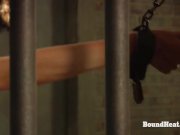 Tied And Gagged Lesbian Slave Tries To Scream From Whipping 4/16