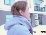 Debt4k. Collector bangs teen Calibri Angel sweetie who needs to money 8/16